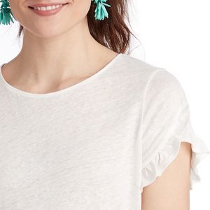 Vineyard Vines Short-Sleeve Linen Ruffle Tee